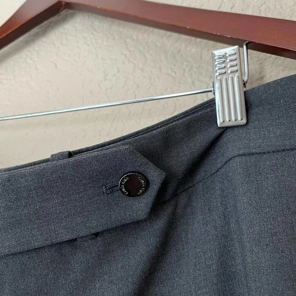 Calvin Klein Charcoal Gray Classic Fit High Waist Pants Dress Pant Trouser 14 - Picture 3 of 9